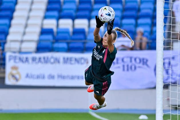 August 30, 2026, Madrid, Madrid, Spain: 1 MERLE FROHMS of Real Madrid CF Femenino during the Spanish Women League, Liga F, football match played between REAL MADRID Vs ATLETICO DE MADRID at Alfredo Di Stefano stadium on August 30, 2027, in Valdebebas, Madrid, Spain. Madrid Spain - ZUMAc312 20260830_zsp_c312_279 Copyright: xOscarxManuelxSanchezx