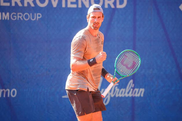 TENNIS - International Tennis Tournament - Como Lake Challenger Photo by IPA ABACAPRESS.COM87973237 - Norbert Gombos (SVK) during the Como Lake Challenger, an international tennis tournament in Como, Italy, on August 31, 2026 Como Italy  Copyright: xIPAxSport ABACAx