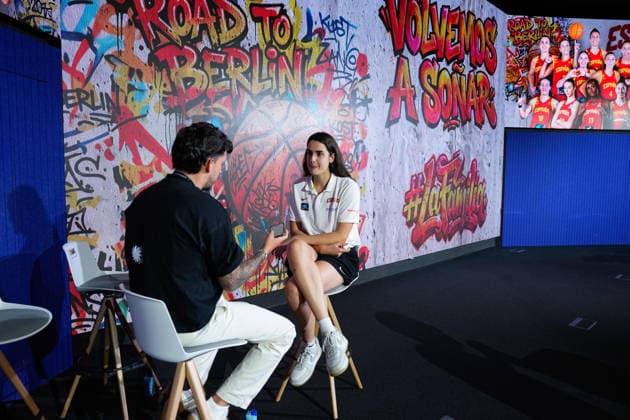 August 31, 2026, Madrid, Madrid, Spain: Paula Ginzo of Spain attends a interview during the farewell ceremony for the Spanish women s national basketball team ahead of the 2026 FIBA Women s Basketball World Cup in Berlin, at Endesa Headquarters on August 31, 2026, in Madrid, Spain. Farewell Ceremony Spanish Women s National Basketball Team - FIBA World Cup 2026  - ZUMAa181 20260831_zaa_a181_032 Copyright: xDennisxAgyemanx
