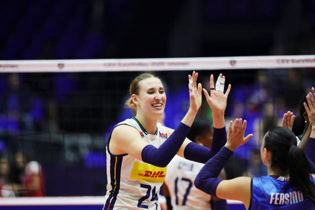 BRNO, CZECH REPUBLIC 20260831 Italy s Myriam Fatime Sylla during the round of 16 match of the Women s European Volleyball Championship between Italy and Bulgaria in Brno, Czech Republic. BRNO CZECH REPUBLIC x9200x