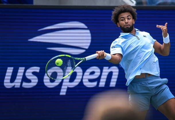 US Open tennis tournament - Day 2 Arthur Fils of France in action against Stefanos Tsitsipas of Greece during the Men s Singles first round tennis match of the US Open Tennis Championships, in Flushing Meadows, New York, USA, 31 August 2026. FLUSHING MEADOWS NEW YORK United States  Copyright: xCRISTOBALxHERRERA-ULASHKEVICHx