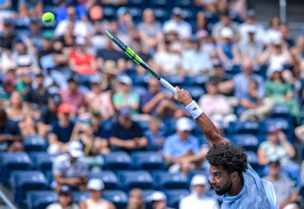 US Open tennis tournament - Day 2 Arthur Fils of France in action against Stefanos Tsitsipas of Greece during the Men s Singles first round tennis match of the US Open Tennis Championships, in Flushing Meadows, New York, USA, 31 August 2026. FLUSHING MEADOWS NEW YORK United States  Copyright: xCRISTOBALxHERRERA-ULASHKEVICHx