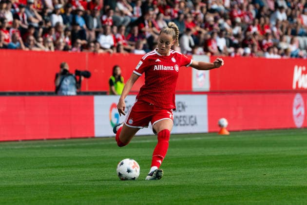Fussball: Google Pixel Frauen-Bundesliga, 2. Spieltag, FC Bayern München Frauen - 1. FSV Mainz 05 Frauen am 31.08.2026 in München (FC Bayern Campus-Stadion), Deutschland, Saison 2026 2027: Giulia Gwinn (FC Bayern München, 7) München FC Bayern Campus-Stadion Deutschland *** Soccer Google Pixel Women s Bundesliga, Matchday 2, FC Bayern Munich Women vs. FSV Mainz 05 Women on August 31, 2026, at FC Bayern Campus Stadium in Munich, Germany, 2026–2027 season. Giulia Gwinn, FC Bayern Munich, 7, Munich, FC Bayern Campus Stadium, Germany Copyright: xPhilippxImhofx