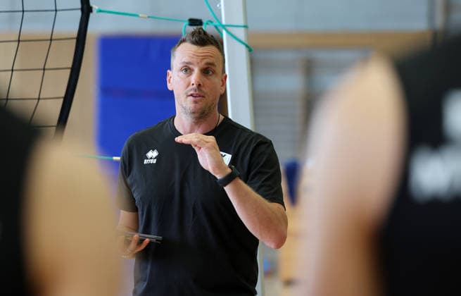 2026.08.31, Deutschland, Ludwigsburg, Volleyball Barock Volleys MTV Ludwigsburg Trainingsauftakt, Trainer Patrick Steuerwald