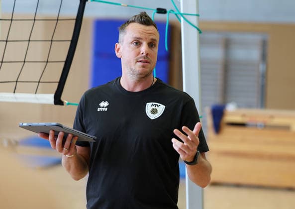 2026.08.31, Deutschland, Ludwigsburg, Volleyball Barock Volleys MTV Ludwigsburg Trainingsauftakt, Trainer Patrick Steuerwald