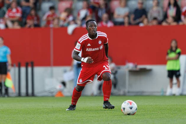 Bernadette Amani (15, FC Bayern München) beim Spiel zwischen FC Bayern München v 1.FSV Mainz 05, Fussball, Frauen, Google Pixel Frauen-Bundesliga, 2026 2027, 2.Spieltag am 31.08.2026 in München, FC Bayern Campus. DFL and DFB regulations prohibit any use of photographs as image sequences and or quasi-video. Bayern Deutschland *** Bernadette Amani, 15, FC Bayern Munich during the match between FC Bayern Munich and 1. FSV Mainz 05, soccer, women s soccer, Google Pixel Women s Bundesliga, 2026–2027, Matchday 2 on August 31, 2026, in Munich, FC Bayern Campus. DFL and DFB regulations prohibit any use of photographs as image sequences and or quasi-video. Bayern, Germany