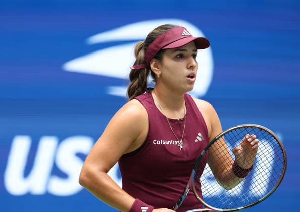 August 31, 2026, New York City, New York, USA: CAMILA OSORIO of Colombia during the match against A. Sabalenka in the first round of Grand Slam tournament US Open. New York, USA. New York City USA - ZUMAc278 20260831_zsp_c278_004 Copyright: xMarcinxCholewinskix