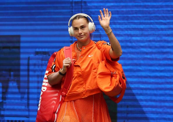 August 31, 2026, New York City, New York, USA: ARYNA SABALENKA before the match against C. Osorio of Colombia in the first round of Grand Slam tournament US Open. New York, USA. New York City USA - ZUMAc278 20260831_zsp_c278_005 Copyright: xMarcinxCholewinskix