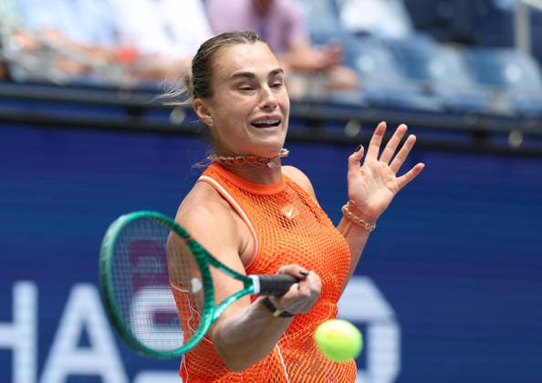 August 31, 2026, New York City, New York, USA: ARYNA SABALENKA during the match against C. Osorio of Colombia in the first round of Grand Slam tournament US Open. New York, USA. New York City USA - ZUMAc278 20260831_zsp_c278_008 Copyright: xMarcinxCholewinskix
