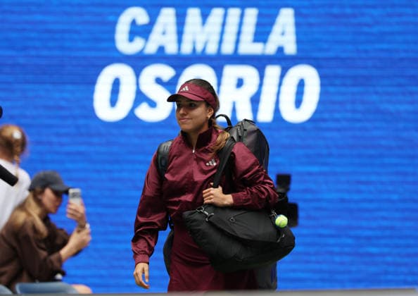 August 31, 2026, New York City, New York, USA: CAMILA OSORIO of Colombia before the match against A. Sabalenka in the first round of Grand Slam tournament US Open. New York, USA. Tennis: US Open - Camila Osorio  - ZUMAc278 20260831_zsp_c278_001 Copyright: xMarcinxCholewinskix