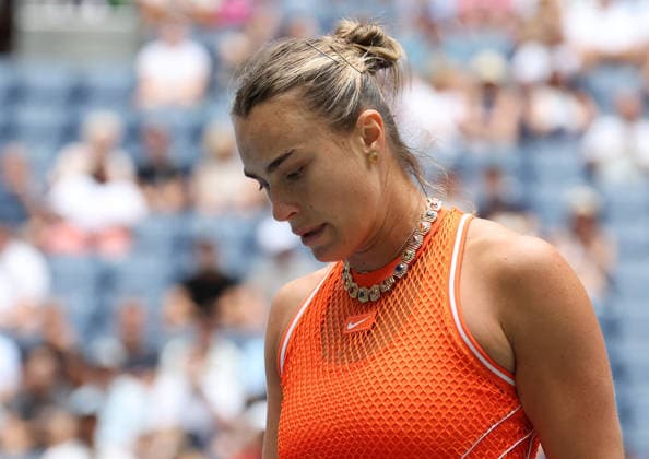 August 31, 2026, New York City, New York, USA: ARYNA SABALENKA during the match against C. Osorio of Colombia in the first round of Grand Slam tournament US Open. New York, USA. New York City USA - ZUMAc278 20260831_zsp_c278_011 Copyright: xMarcinxCholewinskix