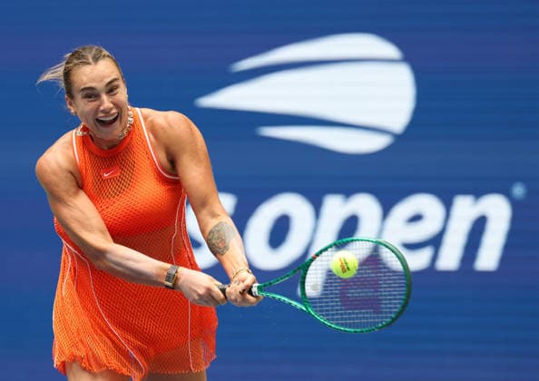 August 31, 2026, New York City, New York, USA: ARYNA SABALENKA during the match against C. Osorio of Colombia in the first round of Grand Slam tournament US Open. New York, USA. New York City USA - ZUMAc278 20260831_zsp_c278_018 Copyright: xMarcinxCholewinskix