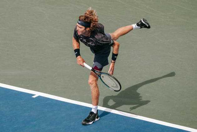 US Open tennis tournament - Day 2 Andrey Rublev of Russia in action against Otto Virtanen of Finland during the Men s Singles first round tennis match of the US Open Tennis Championships in Flushing Meadows, New York, USA, 31 August 2026. FLUSHING MEADOWS NEW YORK United States  Copyright: xOLGAxFEDOROVAx