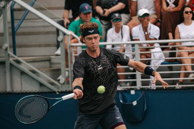US Open tennis tournament - Day 2 Andrey Rublev of Russia in action against Otto Virtanen of Finland during the Men s Singles first round tennis match of the US Open Tennis Championships in Flushing Meadows, New York, USA, 31 August 2026. FLUSHING MEADOWS NEW YORK United States  Copyright: xOLGAxFEDOROVAx