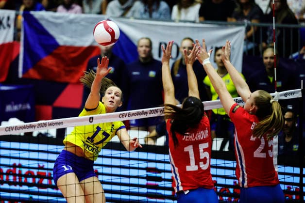 BRNO, TJECKIEN 20260831 Sveriges Anna Haak under attondelsfinalen i damernas volleyboll-EM mellan Tjeckien och Sverige i Brno, Tjeckien. BRNO TJECKIEN x9200x *** BRNO, CZECH REPUBLIC 20260831 Sweden s Anna Haak during the round of 16 match in the Women s European Volleyball Championship between the Czech Republic and Sweden in Brno, Czech Republic BRNO CZECH REPUBLIC x9200x  Copyright: xAdamxIhse TTx VOLLEYBOLL-EM 2026 TJECKIEN-SVERIGE