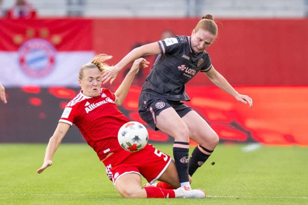 Magdalena Eriksson 5 (FC Bayern Muenchen), Saskia Matheis 19 (1. FSV Mainz 05), FC Bayern Frauen Muenchen - 1. FSV Mainz 05, Google Pixel Frauenbundesliga, 2. Spieltag, 31.08.26 DFB regulations prohibit any use of photographs as image sequences and or quasi-video. (kolbert-press) Muenchen Bayern Deutschland *** Magdalena Eriksson 5 FC Bayern Munich, Saskia Matheis 19 1 FSV Mainz 05, FC Bayern Munich Women 1 FSV Mainz 05, Google Pixel Women s Bundesliga, Matchday 2, August 31, 2026. DFB regulations prohibit any use of photographs as image sequences and or quasi-video. Kolbert Press, Munich, Bayern, Germany Copyright: xkolbert-press UlrichxGamelx