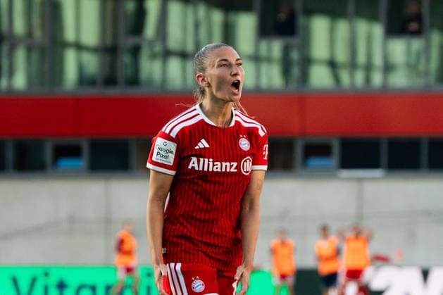 Fussball: Google Pixel Frauen-Bundesliga, 2. Spieltag, FC Bayern München Frauen - 1. FSV Mainz 05 Frauen am 31.08.2026 in München (FC Bayern Campus-Stadion), Deutschland, Saison 2026 2027: Katharina Naschenweng (FC Bayern München, 19) München FC Bayern Campus-Stadion Deutschland *** Soccer Google Pixel Women s Bundesliga, Matchday 2, FC Bayern Munich Women vs. FSV Mainz 05 Women on August 31, 2026, at FC Bayern Campus Stadium in Munich, Germany, 2026–2027 season, Katharina Naschenweng, FC Bayern Munich, 19, Munich, FC Bayern Campus Stadium, Germany Copyright: xPhilippxImhofx