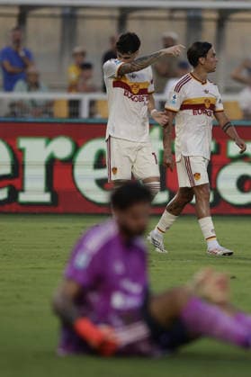 SOCCER - Serie A - US Lecce vs. AS Roma Photo by IPA ABACAPRESS.COM87979349 - Roma s Argentine forward Matias Soule celebrates after scoring a goal to make the score 0-3 during the Serie A soccer match between Lecce and AS Roma at the Via Del Mare Ettore Giardiniero Stadium in Lecce on August 31, 2026. Lecce Italy  Copyright: xIPAxSport ABACAx