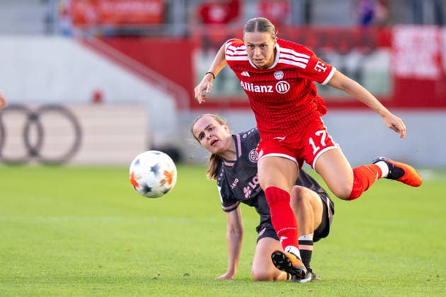 Klara Bühl 17 (FC Bayern Muenchen), FC Bayern Frauen Muenchen - 1. FSV Mainz 05, Google Pixel Frauenbundesliga, 2. Spieltag, 31.08.26 DFB regulations prohibit any use of photographs as image sequences and or quasi-video. (kolbert-press) Muenchen Bayern Deutschland *** Klara Bühl 17 FC Bayern Munich, FC Bayern Women Munich 1 FSV Mainz 05, Google Pixel Women s Bundesliga, Matchday 2, August 31, 2026 DFB regulations prohibit any use of photographs as image sequences and or quasi-video Kolbert Press Munich Bayern Germany Copyright: xkolbert-press UlrichxGamelx