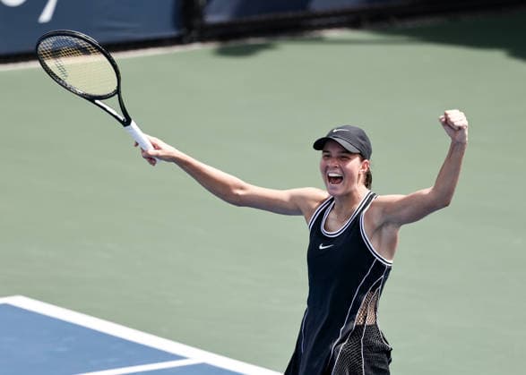 Lilli Tagger (AUT) jubelt nach dem Sieg, Jubel, Freude, Emotion, US Open Championships, Billie Jean King National Tennis Center, Flushing Meadows, New York, USA . Copyright: xJuergenxHasenkopfx