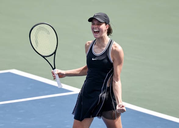 Lilli Tagger (AUT) jubelt nach dem Sieg, Jubel, Freude, Emotion, US Open Championships, Billie Jean King National Tennis Center, Flushing Meadows, New York, USA . Copyright: xJuergenxHasenkopfx