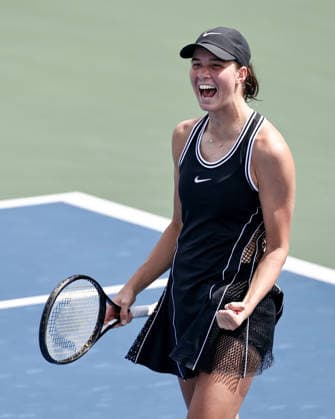 Lilli Tagger (AUT) jubelt nach dem Sieg, Jubel, Freude, Emotion, US Open Championships, Billie Jean King National Tennis Center, Flushing Meadows, New York, USA . Copyright: xJuergenxHasenkopfx
