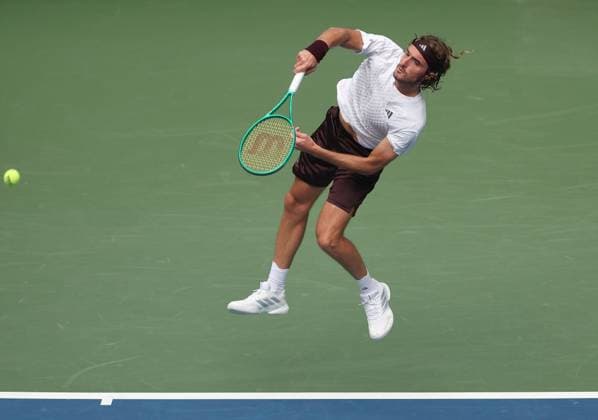 Stefanos Tsitsipas of Greece in action 2026 US Open, Day Two, USTA Billie Jean King National Tennis Center, New York, USA - 31 Aug 2026New York USTA Billie Jean King National T New York (NY) United States of America EDITORIAL USE ONLY No use with unauthorised audio, video, data, fixture lists, club league logos or live services. Online in-match use limited to 120 images, no video emulation. No use in betting, games or single club league player publications. Copyright: xEllaxLing Shutterstockx 17124549aa