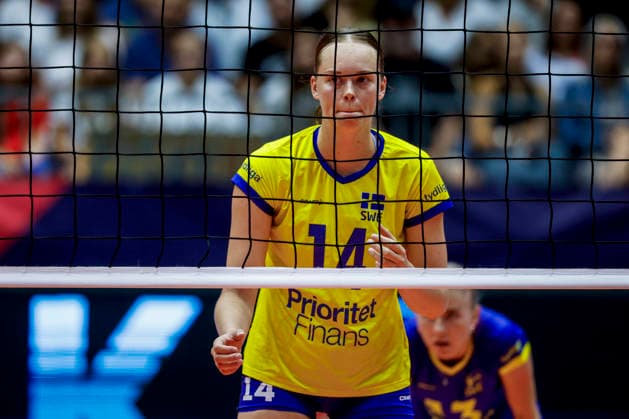 260831 Hanna Hellvig of Sweden during the CEV EuroVolley 2026 round of 16 volleyball match between Czech Republic and Sweden on August 31, 2026 in Brno. Photo: Pavel Lebeda BILDBYRAN COP 18 XY0126 volleyboll volleyball womens euro volley championship round of 16 czechia - sweden bbeng Copyright: PAVELxLEBEDA BB260831BB542