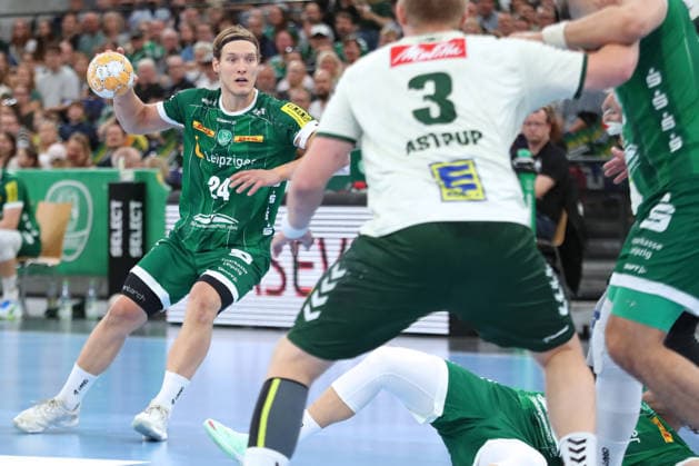 Handball, HBL2: SC DHfK Leipzig - GWD Minden; 31.08.2026 Blaer Hinriksson (24, SC DHfK Leipzig). Handball, 2. Bundesliga, Saison 2026 2027, 1. Spieltag: SC DHfK Leipzig vs. GWD Minden am 31.08.2026 in der Quarterback Immobilien Arena Leipzig. Copyright: xBEAUTIFULxSPORTS JanxKaeferx
