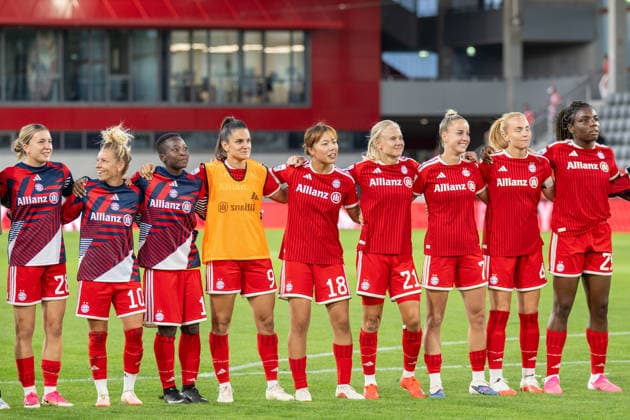 nach dem Sieg mit 2:0, sind die FC Bayern Frauen gluecklich und ausgelassen, FC Bayern Frauen Muenchen - 1. FSV Mainz 05, Google Pixel Frauenbundesliga, 2. Spieltag, 31.08.26 DFB regulations prohibit any use of photographs as image sequences and or quasi-video. (kolbert-press) Muenchen Bayern Deutschland *** After their 2–0 victory, the FC Bayern women are happy and jubilant: FC Bayern Women Munich 1, FSV Mainz 05; Google Pixel Women s Bundesliga, Matchday 2, August 31, 2026. DFB regulations prohibit any use of photographs as image sequences and or quasi-video. Kolbert Press, Munich, Bayern, Germany Copyright: xkolbert-press UlrichxGamelx