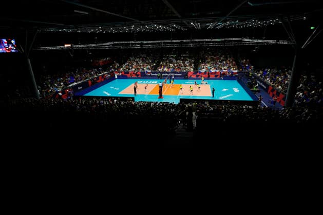 260831 Interior view during the CEV EuroVolley 2026 round of 16 volleyball match between Czech Republic and Sweden on August 31, 2026 in Brno. Photo: Pavel Lebeda BILDBYRAN COP 18 XY0126 volleyboll volleyball womens euro volley championship round of 16 czechia - sweden bbeng Copyright: PAVELxLEBEDA BB260831BB576