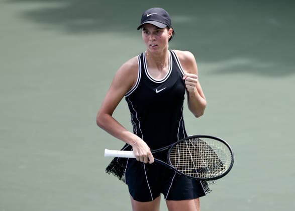 Lilli Tagger (AUT) macht die Faust und jubelt, Jubel, Emotion, US Open Championships, Billie Jean King National Tennis Center, Flushing Meadows, New York, USA . Copyright: xJuergenxHasenkopfx