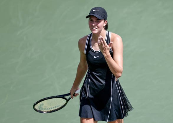 Lilli Tagger (AUT) reagiert veraergert, enttaeuscht, Aerger, Enttaeuschung, Frust, Emotion, US Open Championships, Billie Jean King National Tennis Center, Flushing Meadows, New York, USA . Copyright: xJuergenxHasenkopfx
