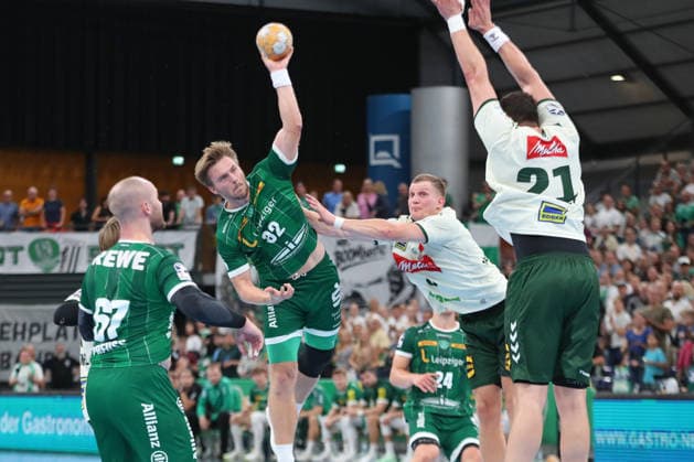 Handball, HBL2: SC DHfK Leipzig - GWD Minden; 31.08.2026 Franz Semper (32, SC DHfK Leipzig) beim Torwurf. Handball, 2. Bundesliga, Saison 2026 2027, 1. Spieltag: SC DHfK Leipzig vs. GWD Minden am 31.08.2026 in der Quarterback Immobilien Arena Leipzig. Copyright: xBEAUTIFULxSPORTS JanxKaeferx