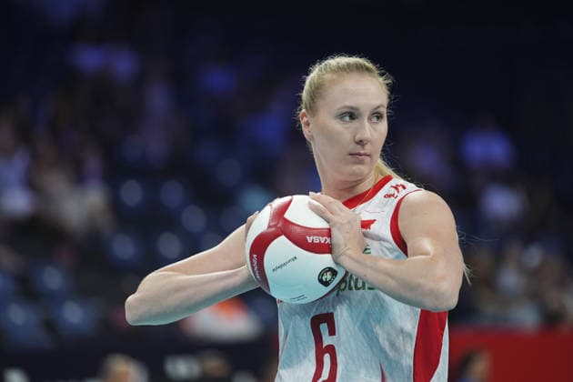 Poland v Portugal - CEV EuroVolley 2026 ISTANBUL, TURKIYE - AUGUST 31: Anna Obiala (6) of Poland in action during the 2026 CEV Women s European Volleyball Championship Round of 16 match between Poland and Portugal at Sinan Erdem Sports Hall in Istanbul, Turkiye, on August 31, 2026. Beyza Comert Anadolu Istanbul Turkey. Editorial use only. Please get in touch for any other usage.  Copyright: x2026xAnadoluxBeyzaxComertx