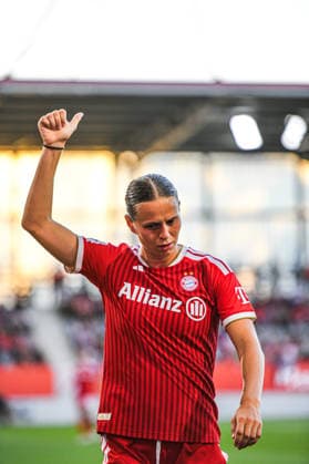 31.08.2026, München, Deutschland. Google Pixel Frauen-Bundesliga: FC Bayern München Frauen gegen 1. FSV Mainz 05 Frauen am FC Bayern Campus. Erstes Heimspiel des FC Bayern München in der Saison 2026 27. Klara Bühl (FC Bayern Frauen) *** August 31, 2026, Munich, Germany Google Pixel Women s Bundesliga: FC Bayern Munich Women vs. 1. FSV Mainz 05 Women at the FC Bayern Campus FC Bayern Munich s first home game of the 2026–27 season Klara Bühl FC Bayern Women