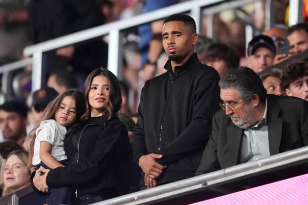 FC Barcelona, Barca v Rayo Vallecano de Madrid - LaLiga EA Sports 2026 27 Grabiel Jesus new player of FC Brcelona with his family during the LaLiga EA Sports 2026 27 match between FC Barcelona and Rayo Vallecano de Madrid at Spotify Camp Nou on August 31, 2026 in Barcelona, Spain. Barcelona Spain  Copyright: xJosexBretonx originalFilename:bretonhernandez-fcbarcel260831_npFgu.jpg
