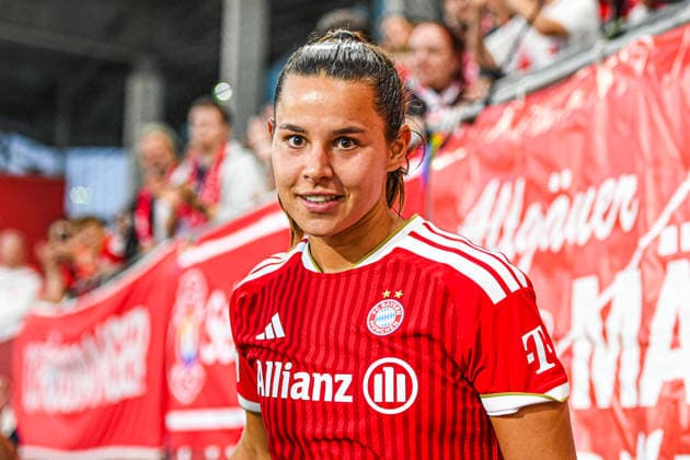 31.08.2026, München, Deutschland. Google Pixel Frauen-Bundesliga: FC Bayern München Frauen gegen 1. FSV Mainz 05 Frauen am FC Bayern Campus. Erstes Heimspiel des FC Bayern München in der Saison 2026 27. Lena Oberdorf (FC Bayern Frauen) *** August 31, 2026, Munich, Germany Google Pixel Women s Bundesliga: FC Bayern Munich Women vs. 1. FSV Mainz 05 Women at the FC Bayern Campus FC Bayern Munich s first home game of the 2026–27 season Lena Oberdorf FC Bayern Women