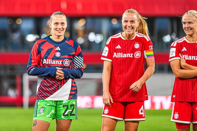 31.08.2026, München, Deutschland. Google Pixel Frauen-Bundesliga: FC Bayern München Frauen gegen 1. FSV Mainz 05 Frauen am FC Bayern Campus. Erstes Heimspiel des FC Bayern München in der Saison 2026 27. Regina van Eijk (FC Bayern Frauen) *** August 31, 2026, Munich, Germany Google Pixel Women s Bundesliga: FC Bayern Munich Women vs. 1. FSV Mainz 05 Women at the FC Bayern Campus FC Bayern Munich s first home game of the 2026–27 season Regina van Eijk FC Bayern Women