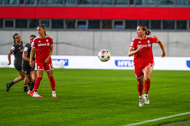 31.08.2026, München, Deutschland. Google Pixel Frauen-Bundesliga: FC Bayern München Frauen gegen 1. FSV Mainz 05 Frauen am FC Bayern Campus. Erstes Heimspiel des FC Bayern München in der Saison 2026 27. Vanessa Gilles (FC Bayern Frauen) *** August 31, 2026, Munich, Germany Google Pixel Women s Bundesliga: FC Bayern Munich Women vs. 1. FSV Mainz 05 Women at the FC Bayern Campus FC Bayern Munich s first home game of the 2026–27 season Vanessa Gilles FC Bayern Women