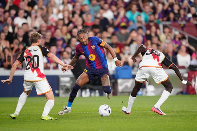 FC Barcelona, Barca v Rayo Vallecano de Madrid - LaLiga EA Sports 2026 27 Raphinha right winger of Barcelona and Brazil in action during the LaLiga EA Sports 2026 27 match between FC Barcelona and Rayo Vallecano de Madrid at Spotify Camp Nou on August 31, 2026 in Barcelona, Spain. Barcelona Spain  Copyright: xJosexBretonx originalFilename:bretonhernandez-fcbarcel260831_npMqn.jpg