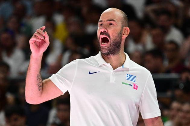 FIBA World Cup European Qualifiers - Greece vs Spain - Vassilis Spanoulis coach of Greece in action during the FIBA World Cup European Qualifiers 2nd round group I basketball match between Greece and spainl held at Telekom Center Athens, Greece, on 31 August 2026. IMAGO ONE INCH PRODUCTIONS ATHENS GREECE Copyright: xOnexInchxProductionsx 7071207