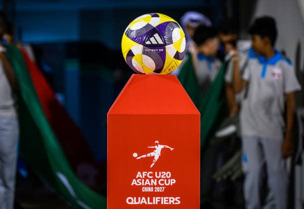 Saudi Arabia V Hong Kong, China - AFC U20 Asian Cup China 2027 Qualifiers A general view of the official match ball is seen ahead of the AFC U20 Asian Cup China 2027 Qualifiers match between Saudi Arabia V Hong Kong, China at Hamad Bin Khalifa Stadium in Doha, Qatar, on August 31, 2026. DOHA Qatar Copyright: xNOUSHADx