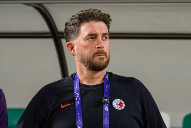 Saudi Arabia V Hong Kong, China - AFC U20 Asian Cup China 2027 Qualifiers Darren James Arnott, head coach of Hong Kong, China looks on prior to the AFC U20 Asian Cup China 2027 Qualifiers match between Saudi Arabia V Hong Kong, China at Hamad Bin Khalifa Stadium in Doha, Qatar, on August 31, 2026. DOHA Qatar Copyright: xNOUSHADx