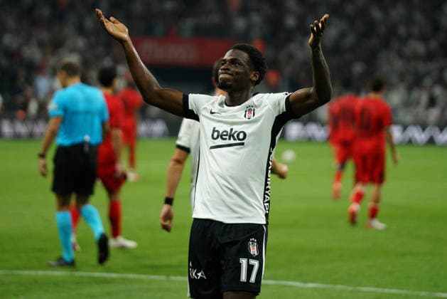 August 31, 2026, Besiktas, Istanbul, Turkey: Ernest Poku (C) of Besiktas celebrates after scoring his team s sixth goal during the Turkish Super League 2026 27 match between Besiktas vs Corum at Besiktas Park in Istanbul, Turkey, on August 31, 2026. Turkish Super League 2026 27 - Besiktas Vs Corum  - ZUMAu194 20260831_zip_u194_034 Copyright: xTolgaxUluturkx