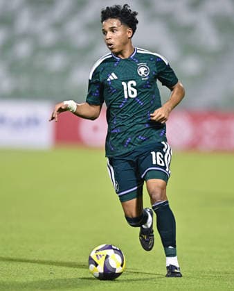 Saudi Arabia V Hong Kong, China - AFC U20 Asian Cup China 2027 Qualifiers Talal Ibrahim S Harthi of Saudi Arabia compete during the AFC U20 Asian Cup China 2027 Qualifiers match between Saudi Arabia V Hong Kong, China at Hamad Bin Khalifa Stadium in Doha, Qatar, on August 31, 2026. DOHA Qatar Copyright: xNOUSHADx