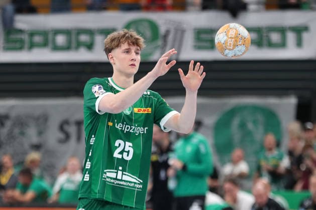 Handball, HBL2: SC DHfK Leipzig - GWD Minden; 31.08.2026 Caspar Gauer (25, SC DHfK Leipzig). Handball, 2. Bundesliga, Saison 2026 2027, 1. Spieltag: SC DHfK Leipzig vs. GWD Minden am 31.08.2026 in der Quarterback Immobilien Arena Leipzig. Copyright: xBEAUTIFULxSPORTS JanxKaeferx