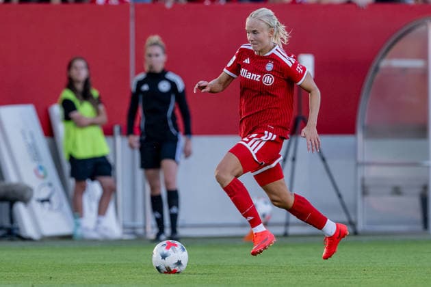 Pernille Harder (FC Bayern Muenchen Frauen, 21) GER, FC Bayern Muenchen Frauen vs. 1. FSV Mainz 05, Fussball, Google Pixel Frauen-Bundesliga, 2. Spieltag, Saison 2026 2027, 31.08.2026 (DFL DFB REGULATIONS PROHIBIT ANY USE OF PHOTOGRAPHS as IMAGE SEQUENCES and or QUASI-VIDEO). Foto: HMB Media Heike Feiner *** Pernille Harder, FC Bayern Munich Women, 21, GER, FC Bayern Munich Women vs. 1 FSV Mainz 05, Soccer, Google Pixel Women s Bundesliga, Matchday 2, 2026–2027 Season, August 31, 2026 DFL DFB regulations prohibit any use of photographs as image sequences and or quasi-video. Photo: HMB Media, Heike Feiner Copyright: HMBxMedia HeikexFeiner