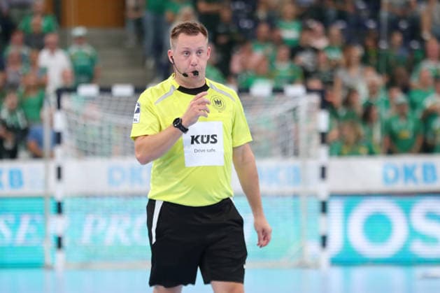 Handball, HBL2: SC DHfK Leipzig - GWD Minden; 31.08.2026 Schiedsrichter Andreas Kolb. Handball, 2. Bundesliga, Saison 2026 2027, 1. Spieltag: SC DHfK Leipzig vs. GWD Minden am 31.08.2026 in der Quarterback Immobilien Arena Leipzig. Copyright: xBEAUTIFULxSPORTS JanxKaeferx