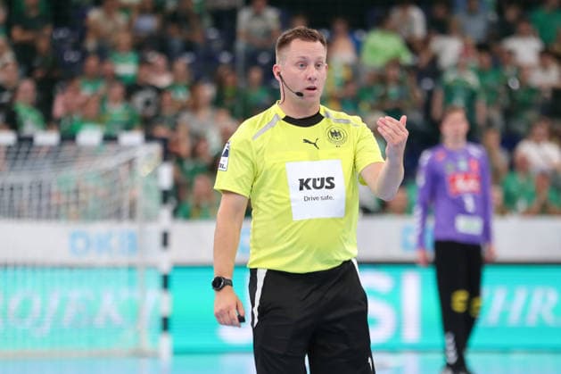 Handball, HBL2: SC DHfK Leipzig - GWD Minden; 31.08.2026 Schiedsrichter Andreas Kolb. Handball, 2. Bundesliga, Saison 2026 2027, 1. Spieltag: SC DHfK Leipzig vs. GWD Minden am 31.08.2026 in der Quarterback Immobilien Arena Leipzig. Copyright: xBEAUTIFULxSPORTS JanxKaeferx